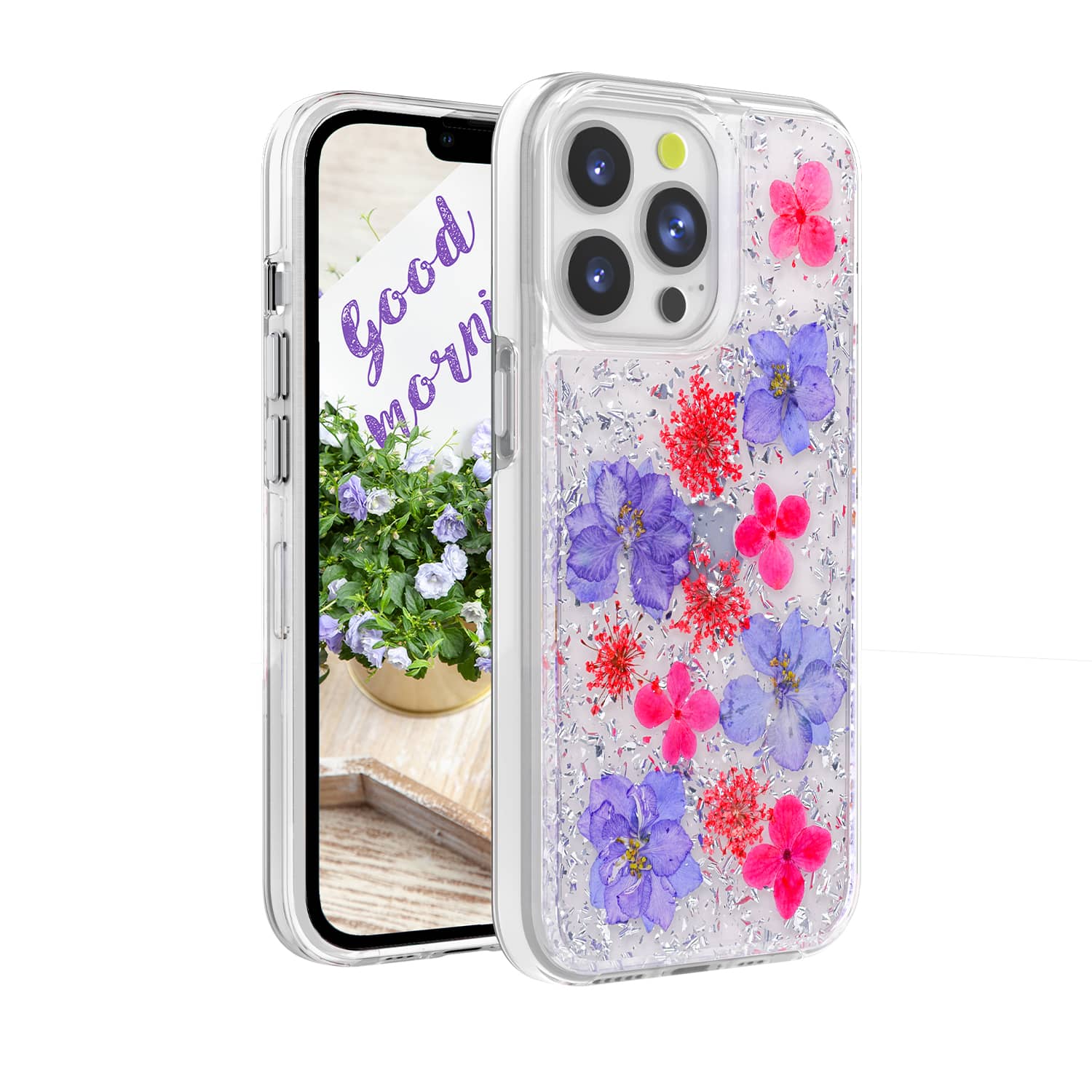 <b>iPhone13 Pro 銀紫手機殼</b>